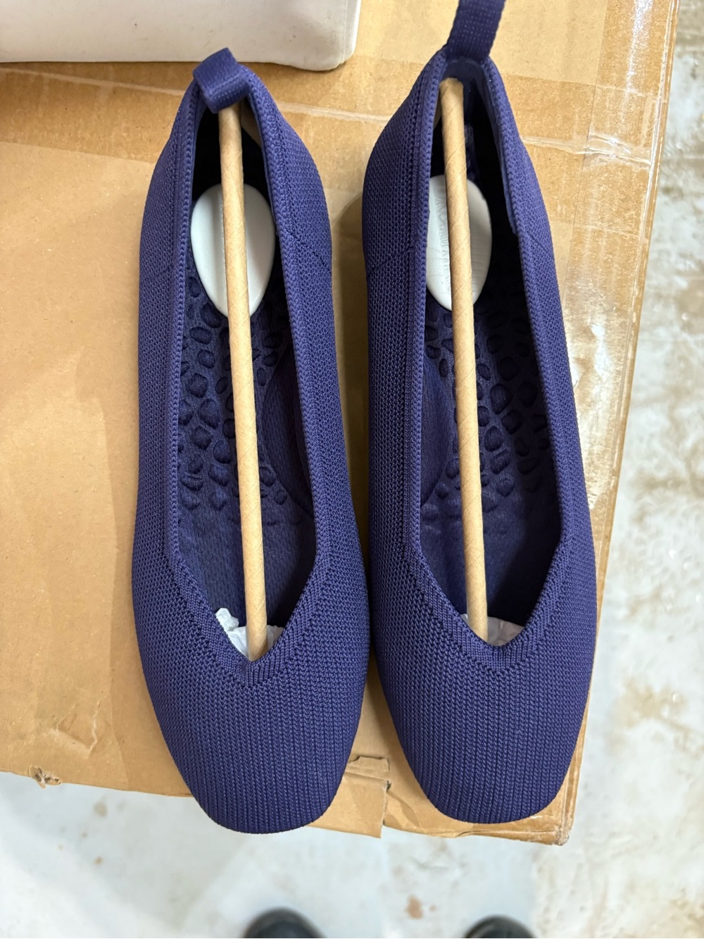 Dream Pairs Purple Knit Slip-On Ballet Flats